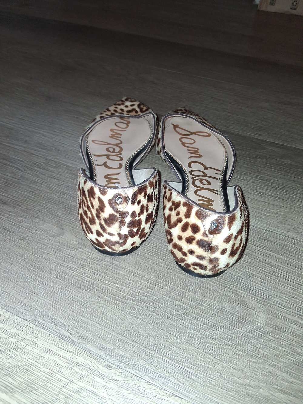 Sam Edelman Leopard-Print Pointed D'Orsay Flats - Brown & Black - Picture 2 of 4